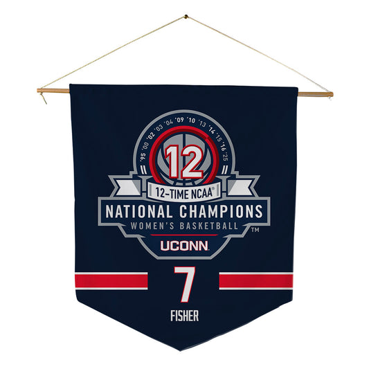 UConn - NCAA Women's Basketball : Kelis Fisher - NCAA® March Madness® National Champions Pennant - 18" x 21"-0