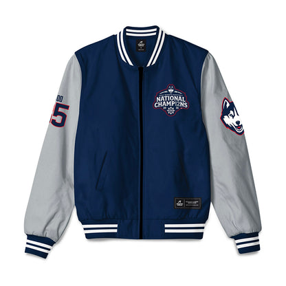 UConn - NCAA Women's Basketball : Azzi Fudd - NCAA® March Madness® National Champions Bomber Jacket-0