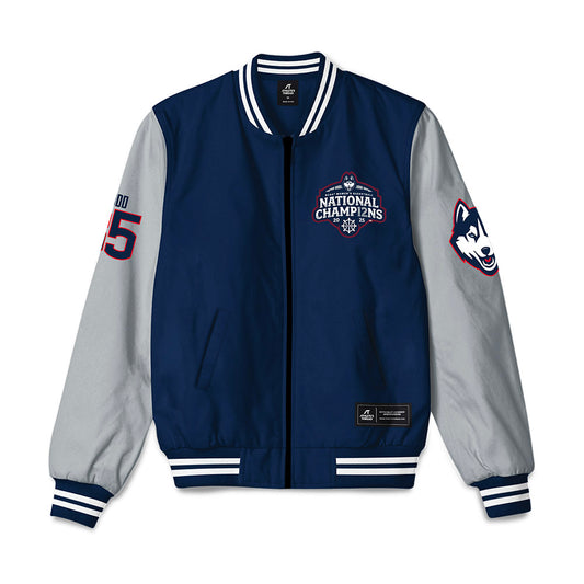 UConn - NCAA Women's Basketball : Azzi Fudd - NCAA® March Madness® National Champions Bomber Jacket-0