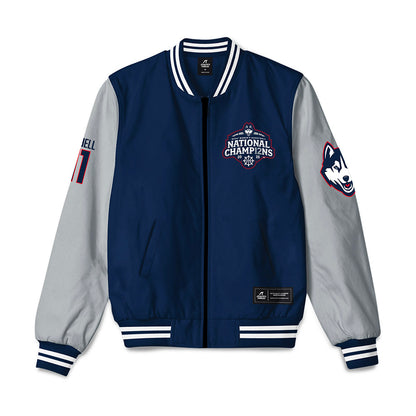UConn - NCAA Women's Basketball : Allie Ziebell - NCAA® March Madness® National Champions Bomber Jacket-0