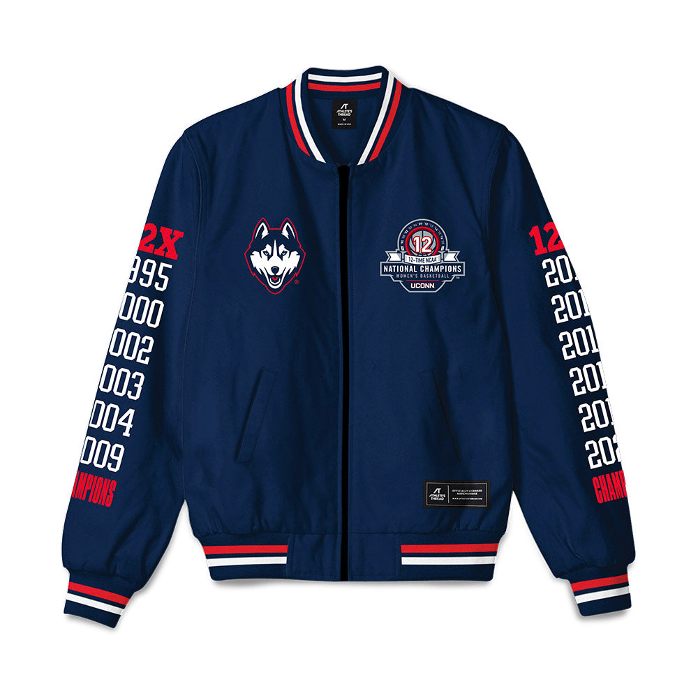 UConn - NCAA Women's Basketball : NCAA® March Madness® National Champions Bomber Jacket-0