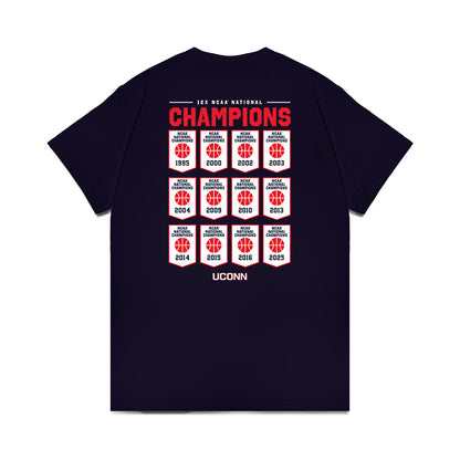 UConn - NCAA Women's Basketball : NCAA® March Madness® National Champions Banner Premium T-Shirt-1