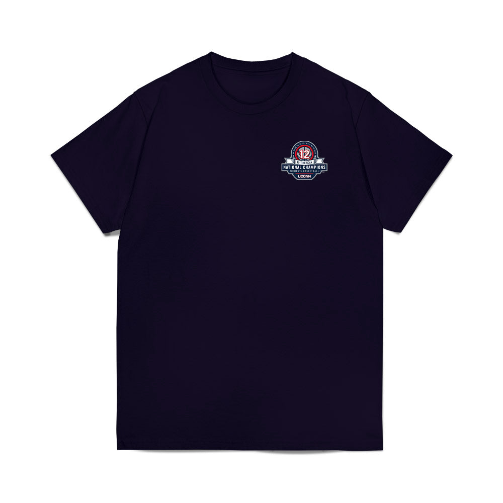 UConn - NCAA Women's Basketball : NCAA® March Madness® National Champions Banner Premium T-Shirt-0