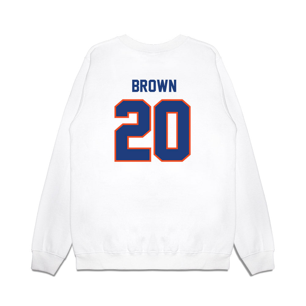 Florida - NCAA Men's Basketball : Isaiah Brown - NCAA® March Madness® National Champion Shersey Premium Crewneck Sweatshirt-1