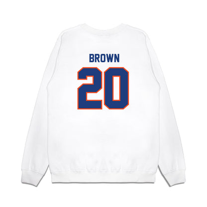 Florida - NCAA Men's Basketball : Isaiah Brown - NCAA® March Madness® National Champion Shersey Premium Crewneck Sweatshirt-1