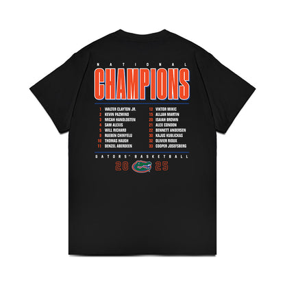 Florida - NCAA Men's Basketball : - NCAA® March Madness® National Champion Roster Premium T-Shirt-1
