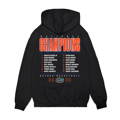 Florida - NCAA Men's Basketball : - NCAA® March Madness® National Champion Roster Premium Hooded Sweatshirt-1