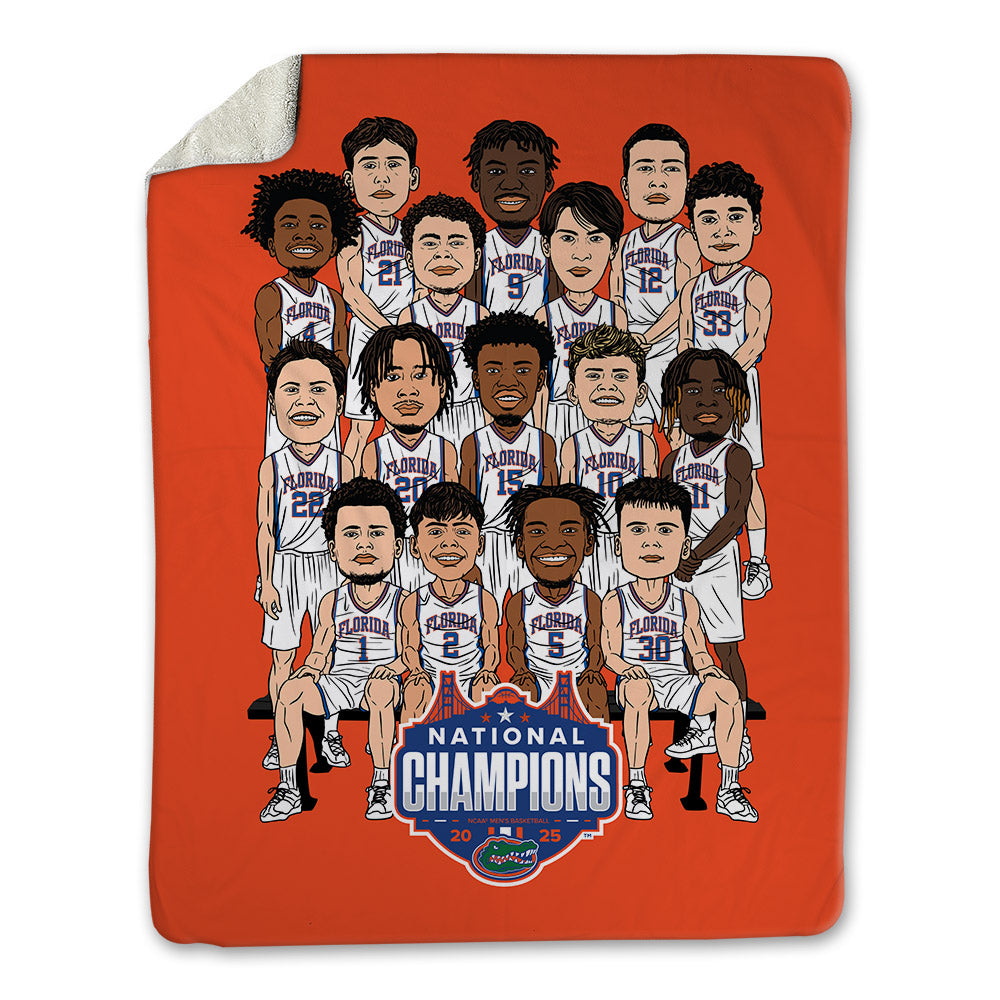 Florida - NCAA Men's Basketball : - NCAA® March Madness® National Champions Blanket-0