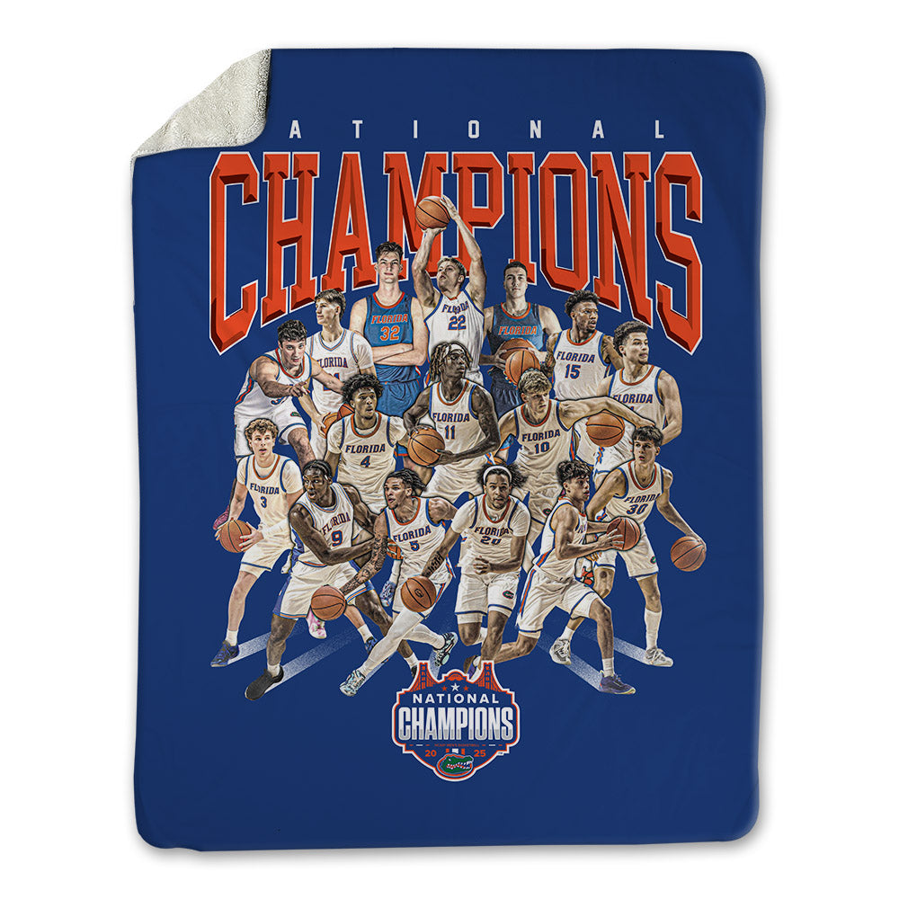 Florida - NCAA Men's Basketball : - NCAA® March Madness® National Champions Blanket-0