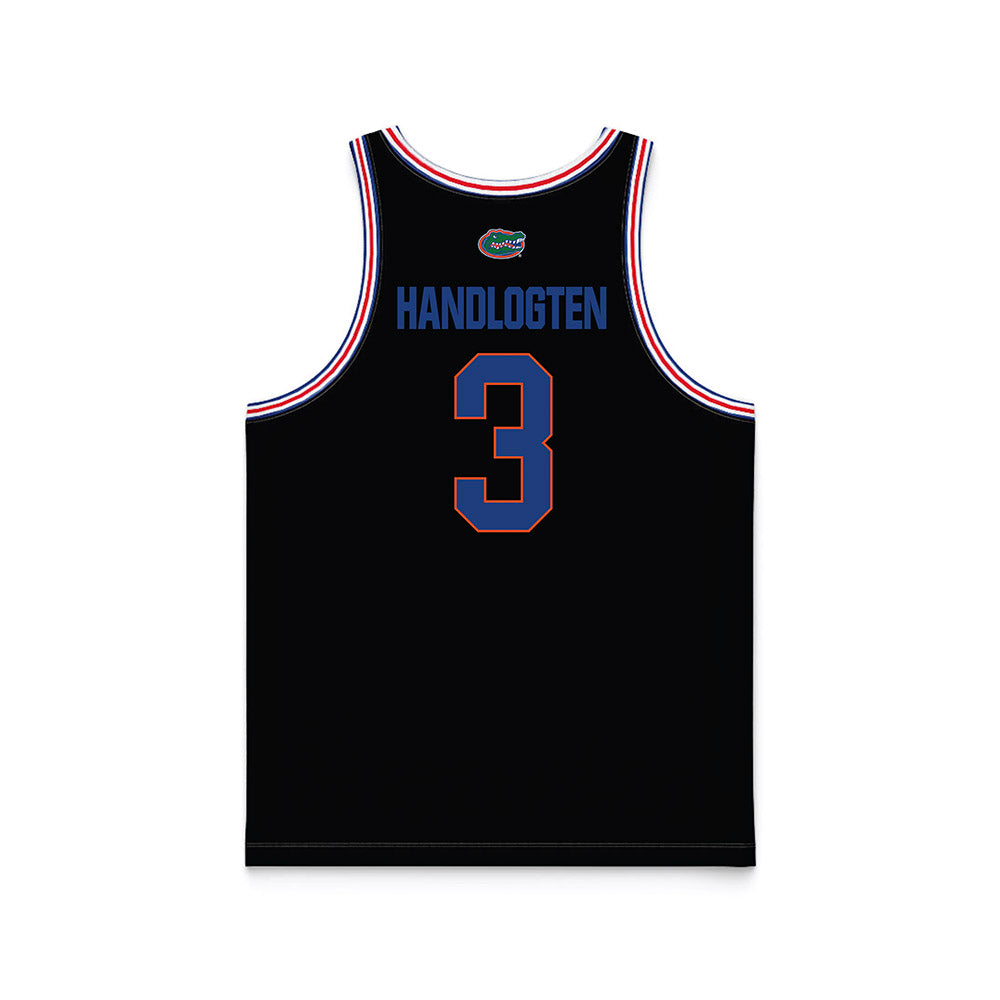 Florida - NCAA Men's Basketball : Micah Handlogten - NCAA® March Madness® National Champions Black Basketball Jersey-1