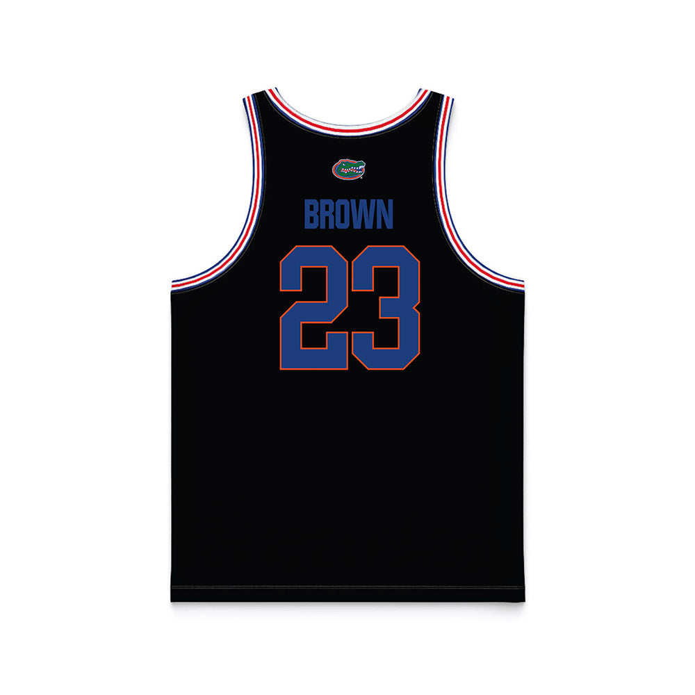 Florida - NCAA Men's Basketball : AJ Brown - NCAA® March Madness® National Champions Black Basketball Jersey-1