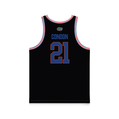 Florida - NCAA Men's Basketball : Alex Condon - NCAA® March Madness® National Champions Black Basketball Jersey-1