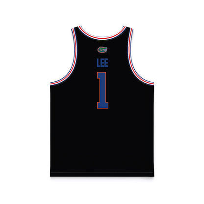 Florida - NCAA Men's Basketball : Xaivian Lee - NCAA® March Madness® National Champions Black Basketball Jersey-1