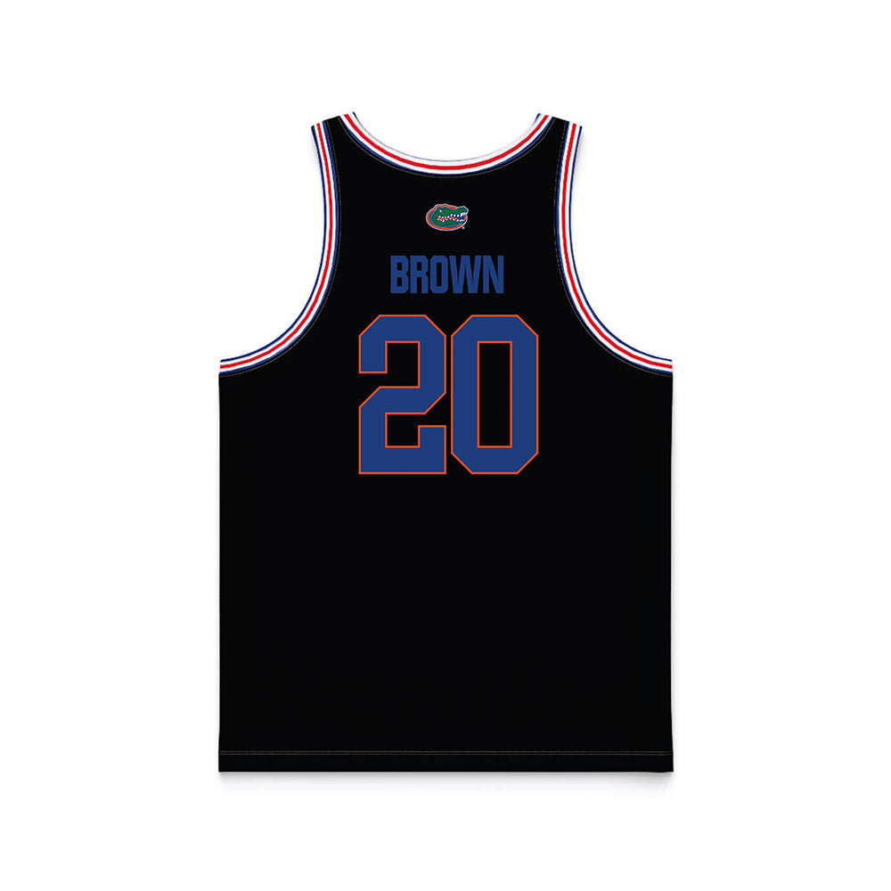 Florida - NCAA Men's Basketball : Isaiah Brown - NCAA® March Madness® National Champions Black Basketball Jersey-1