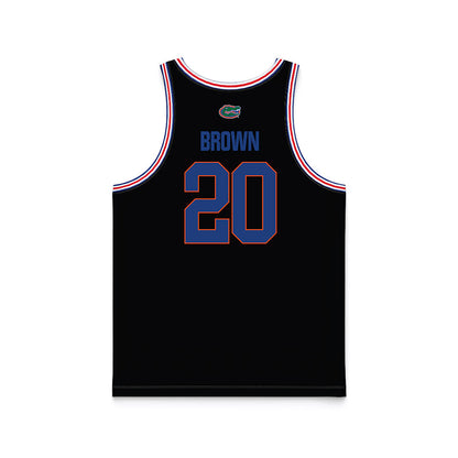 Florida - NCAA Men's Basketball : Isaiah Brown - NCAA® March Madness® National Champions Black Basketball Jersey-1