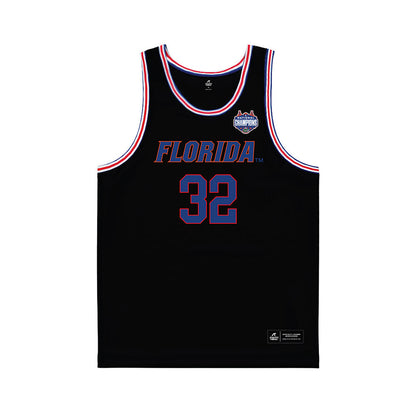 Florida - NCAA Men's Basketball : Olivier Rioux - NCAA® March Madness® National Champions Black Basketball Jersey-0