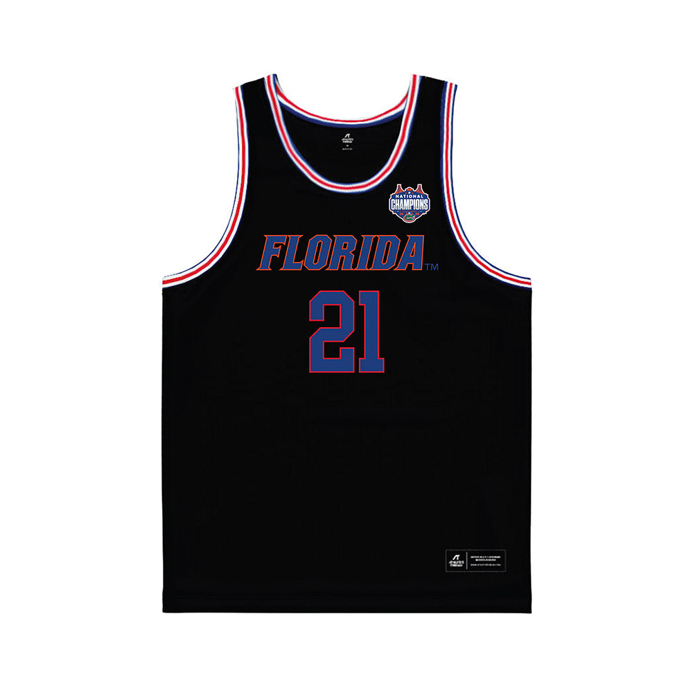 Florida - NCAA Men's Basketball : Alex Condon - NCAA® March Madness® National Champions Black Basketball Jersey-0