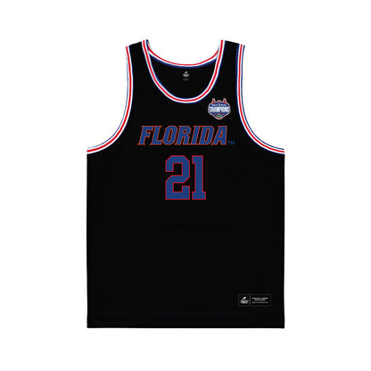 Florida - NCAA Men's Basketball : Alex Condon - NCAA® March Madness® National Champions Black Basketball Jersey-0