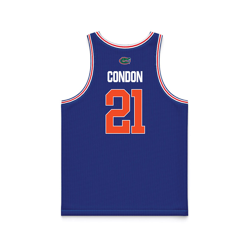 Florida - NCAA Men's Basketball : Alexander Condon - NCAA® March Madness® National Champions Blue Basketball Jersey-1