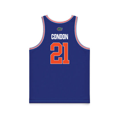 Florida - NCAA Men's Basketball : Alexander Condon - NCAA® March Madness® National Champions Blue Basketball Jersey-1