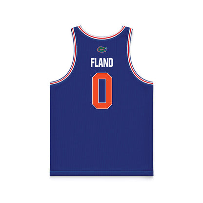 Florida - NCAA Men's Basketball : Johnuel Fland - NCAA® March Madness® National Champions Blue Basketball Jersey-1