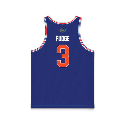 Florida - NCAA Men's Basketball : Alex Fudge - NCAA® March Madness® National Champions Blue Basketball Jersey-1