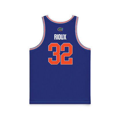Florida - NCAA Men's Basketball : Olivier Rioux - NCAA® March Madness® National Champions Blue Basketball Jersey-1