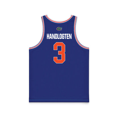Florida - NCAA Men's Basketball : Micah Handlogten - NCAA® March Madness® National Champions Blue Basketball Jersey-1