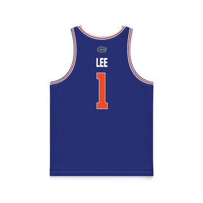 Florida - NCAA Men's Basketball : Xaivian Lee - NCAA® March Madness® National Champions Blue Basketball Jersey-1