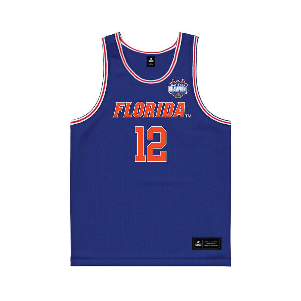 Florida - NCAA Men's Basketball : Viktor Mikic - NCAA® March Madness® National Champions Blue Basketball Jersey-0