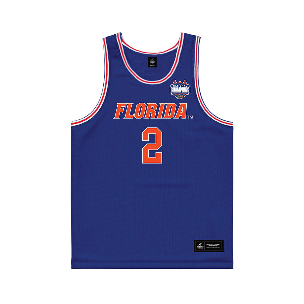Florida - NCAA Men's Basketball : Trey Bonham - NCAA® March Madness® National Champions Blue Basketball Jersey-0