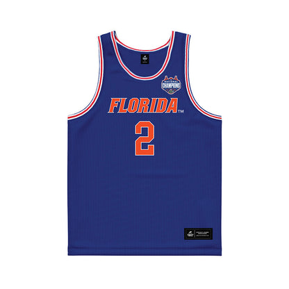 Florida - NCAA Men's Basketball : Trey Bonham - NCAA® March Madness® National Champions Blue Basketball Jersey-0