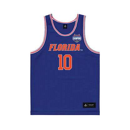 Florida - NCAA Men's Basketball : Thomas Haugh - NCAA® March Madness® National Champions Blue Basketball Jersey-0