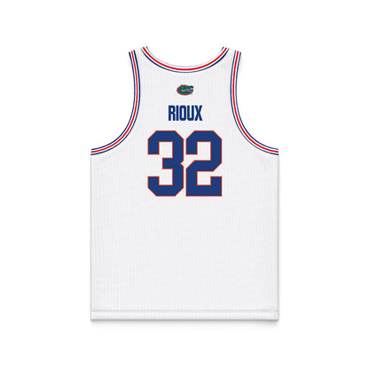 Florida - NCAA Men's Basketball : Olivier Rioux - NCAA® March Madness® National Champions White Basketball Jersey-1