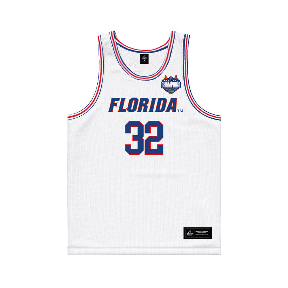 Florida - NCAA Men's Basketball : Olivier Rioux - NCAA® March Madness® National Champions White Basketball Jersey-0