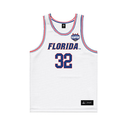 Florida - NCAA Men's Basketball : Olivier Rioux - NCAA® March Madness® National Champions White Basketball Jersey-0