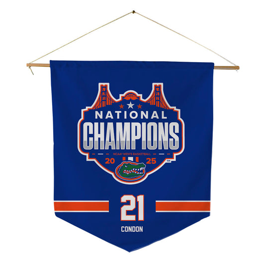 Florida - NCAA Men's Basketball : Alexander Condon - NCAA® March Madness® National Champions Pennant - 18" x 21"-0
