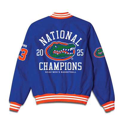 Florida - NCAA Men's Basketball : AJ Brown - NCAA® March Madness® National Champions Bomber Jacket-1