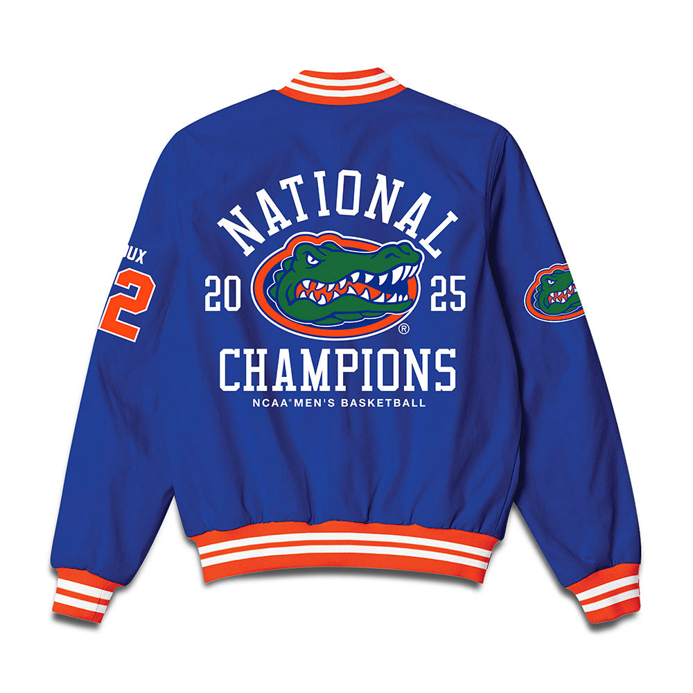 Florida - NCAA Men's Basketball : Olivier Rioux - NCAA® March Madness® National Champions Bomber Jacket-1