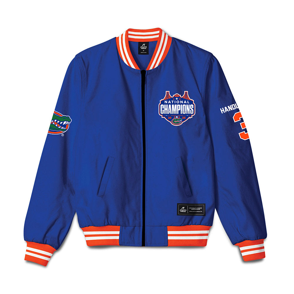 Florida - NCAA Men's Basketball : Micah Handlogten - NCAA® March Madness® National Champions Bomber Jacket-0