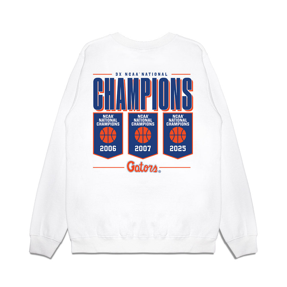 Florida - NCAA Men's Basketball : - NCAA® March Madness® National Champions Premium Crewneck Sweatshirt-1
