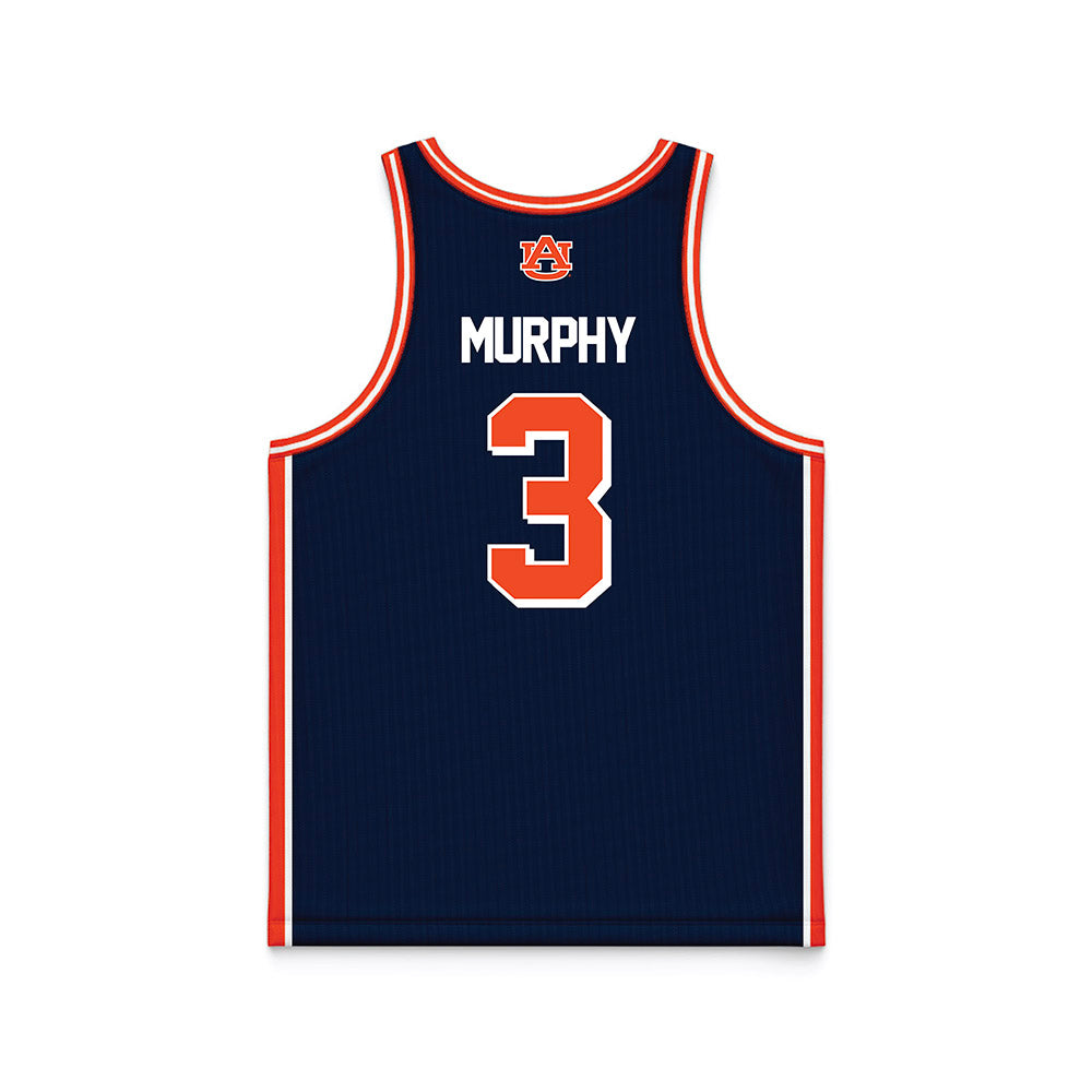 Auburn - NCAA Men's Basketball : KeShawn Murphy - NCAA® March Madness® National Champions Navy Basketball Jersey-1