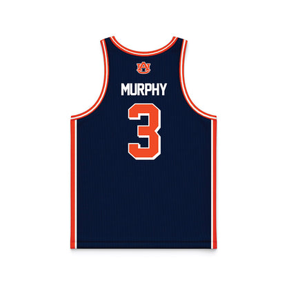 Auburn - NCAA Men's Basketball : KeShawn Murphy - NCAA® March Madness® National Champions Navy Basketball Jersey-1