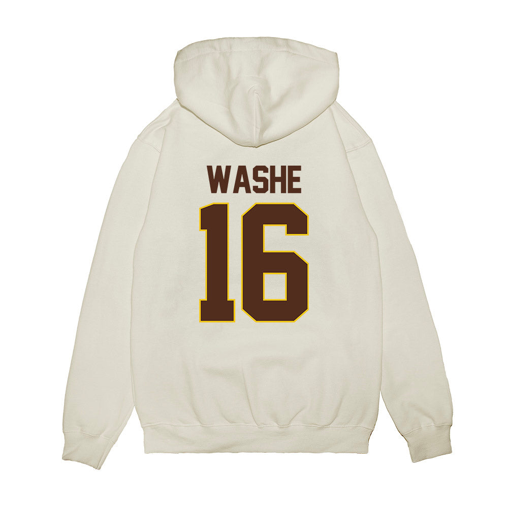 Western Michigan - NCAA Men's Ice Hockey : Tim Washe - Premium Hooded Sweatshirt-1