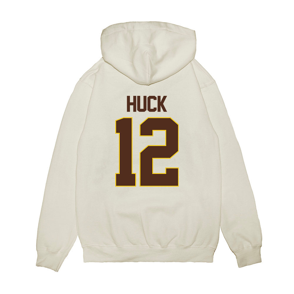 Western Michigan - NCAA Men's Ice Hockey : Samuel Huck - Premium Hooded Sweatshirt-1