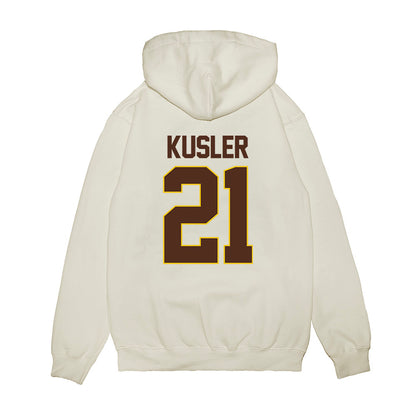 Western Michigan - NCAA Men's Ice Hockey : Ryan Kusler - Premium Hooded Sweatshirt-1