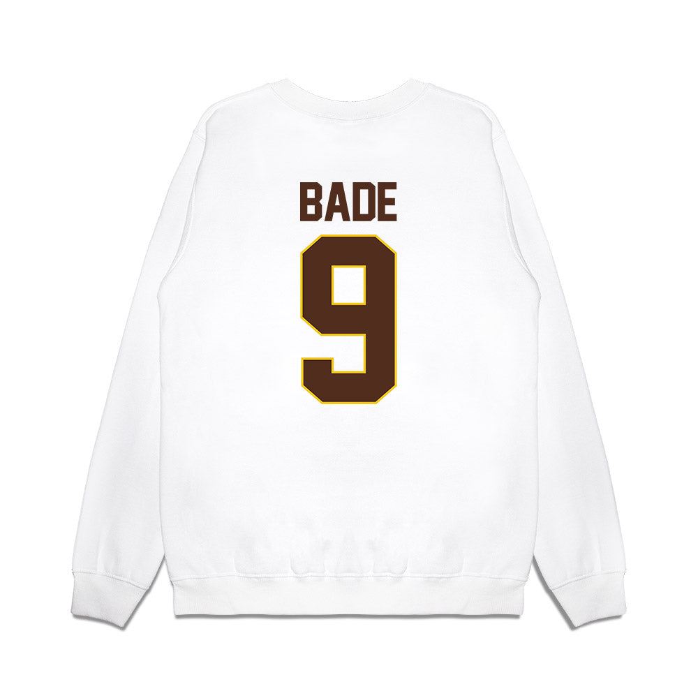 Western Michigan - NCAA Men's Ice Hockey : Zach Bade - Premium Crewneck Sweatshirt-1