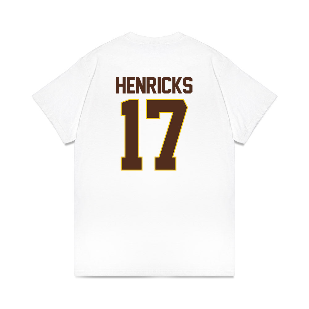 Western Michigan - NCAA Men's Ice Hockey : Ty Henricks - Premium T-Shirt-1