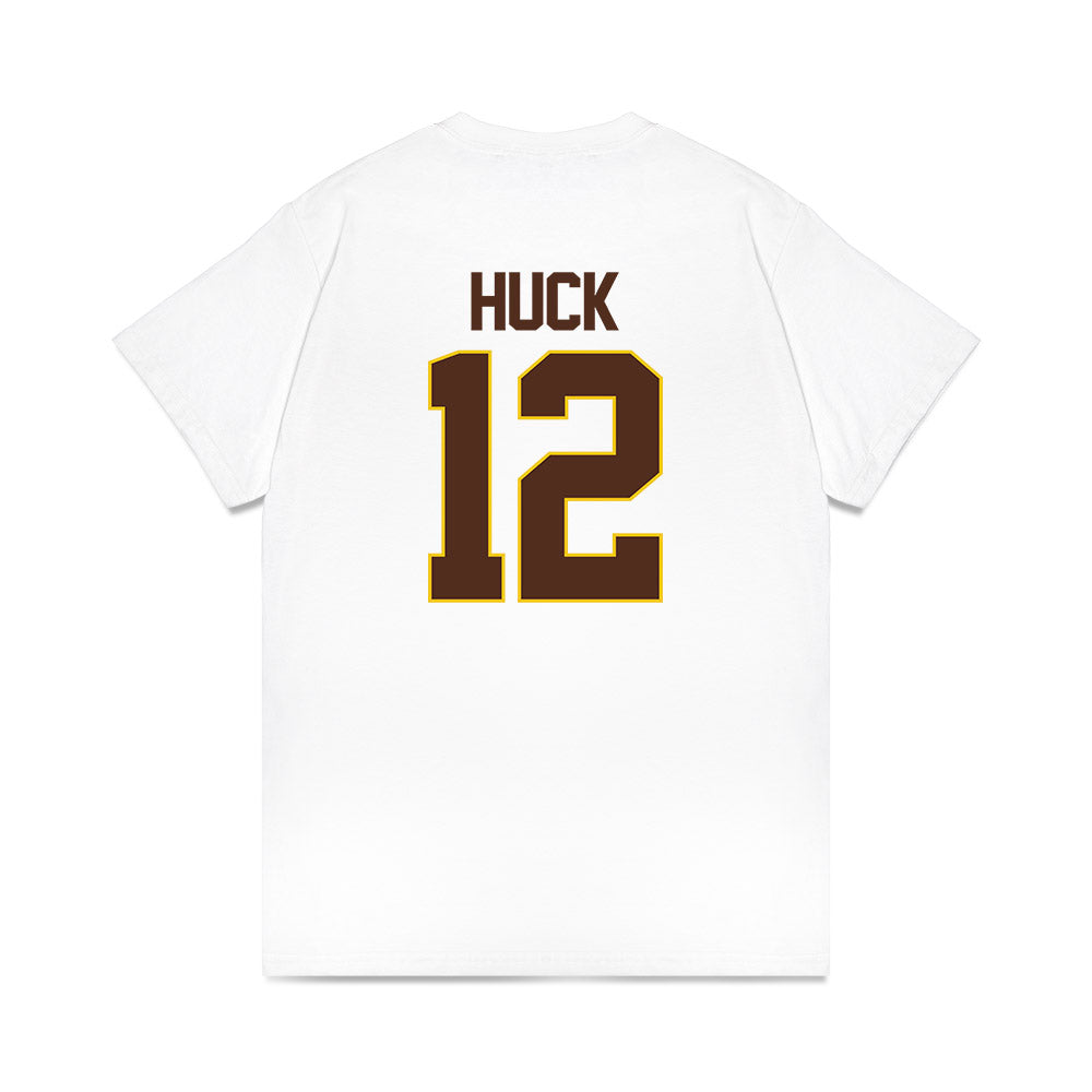 Western Michigan - NCAA Men's Ice Hockey : Samuel Huck - Premium T-Shirt-1