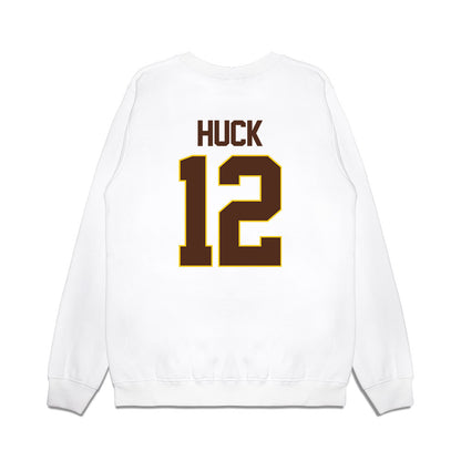 Western Michigan - NCAA Men's Ice Hockey : Samuel Huck - Premium Crewneck Sweatshirt-1